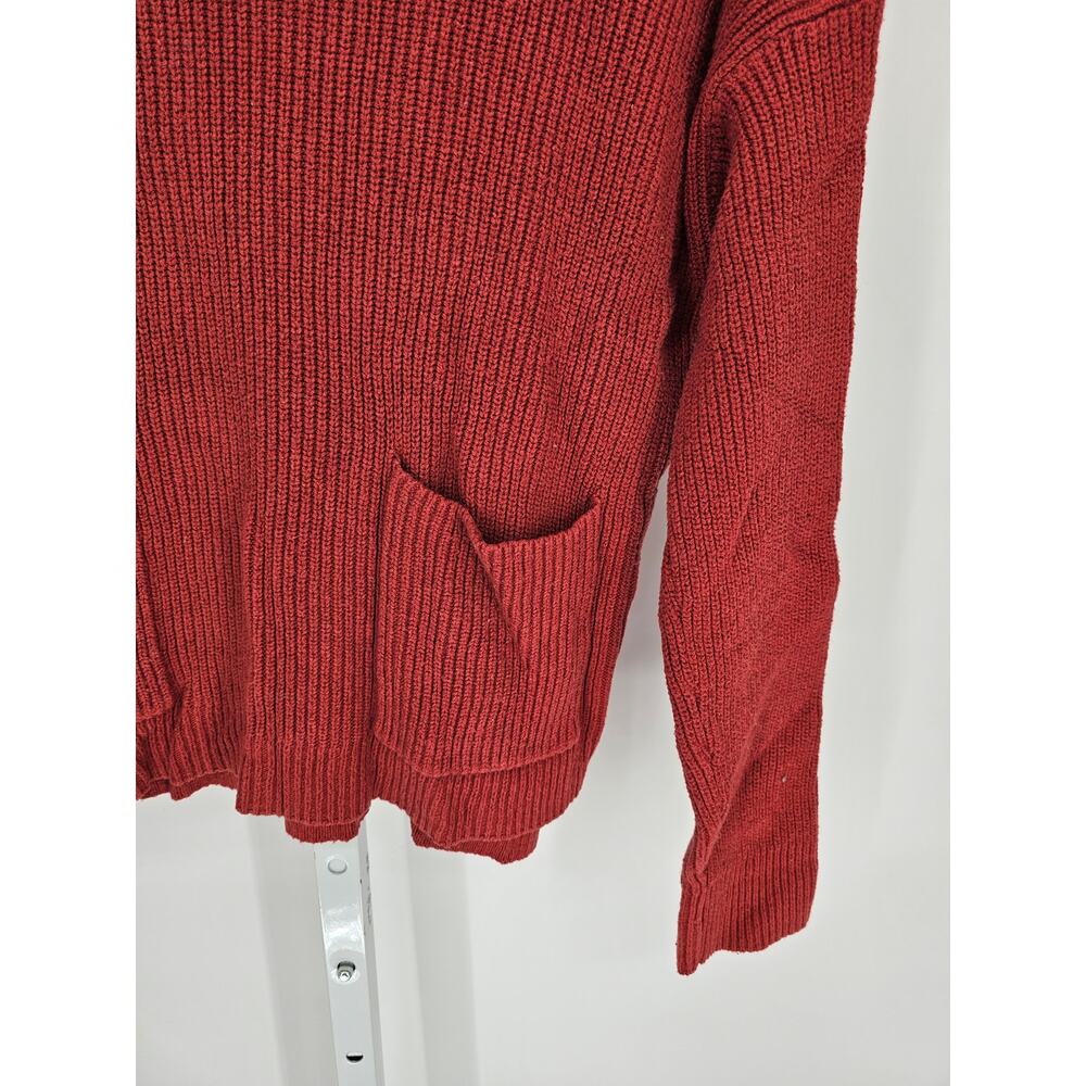 Women's Madewell Orange Sienna Pullover Ribbed Sweater EUC Size M - Picture 2 of 5
